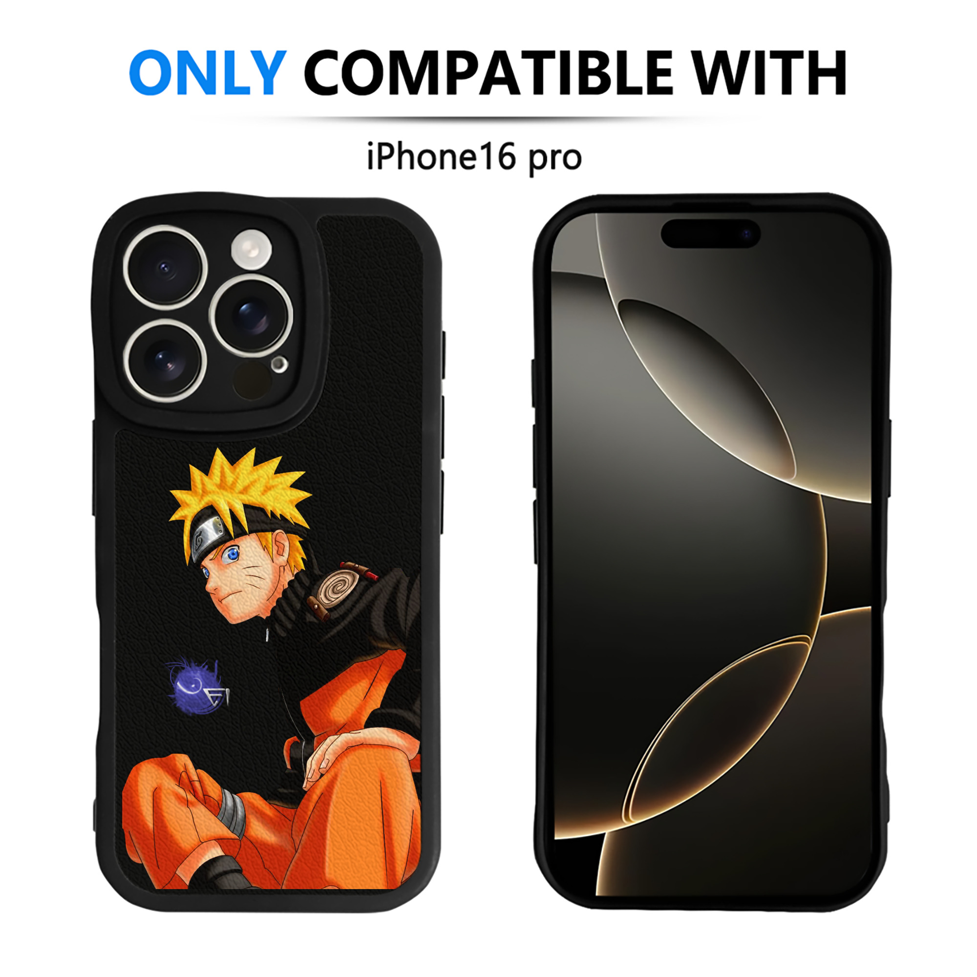（画像用） NARUTO -ナルト- うずまき ナルト Uzumaki Naruto 【iPhone 16シリーズ対応】シリコンスマホケース（レザー調） 材質：シリコン